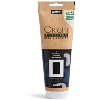PEBEO Farba akrylowa - Czarny z kości słoniowej - 40 - Wysoka lepkość - Pébéo - Origin acrylics - 240ml PEBEO Farba akrylowa - Czarny z kości słoniowej - 40 - Wysoka lepkość - Pébéo - Origin acrylics - 240ml
