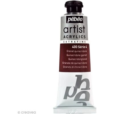 Farba akrylowa - PEBEO - Klasyczna - 37 ml - Ekstra cienka - Różowy Grenat quinakrydony Farba akrylowa - PEBEO - Klasyczna - 37 ml - Ekstra cienka - Różowy Grenat quinakrydony