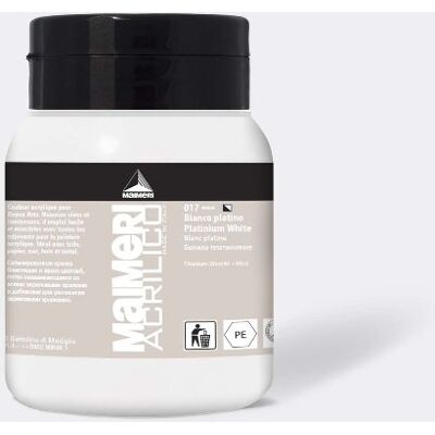 Inny producent Farba akrylowa Platinium White 017 500ml Maimeri Acrilico Inny producent Farba akrylowa Platinium White 017 500ml Maimeri Acrilico