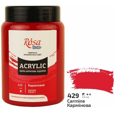 Farba akrylowa Rosa Studio Carmine 400 ml 429 Farba akrylowa Rosa Studio Carmine 400 ml 429