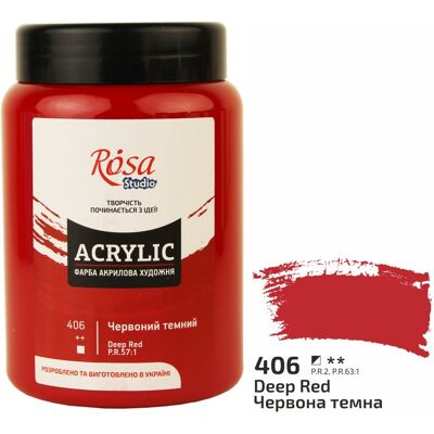 Farba akrylowa Rosa Studio Dark Red 400 ml 406 Farba akrylowa Rosa Studio Dark Red 400 ml 406