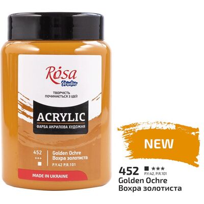 Farba akrylowa Rosa Studio Golden Ochre 400 ml 452 Farba akrylowa Rosa Studio Golden Ochre 400 ml 452