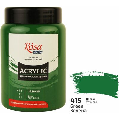 Farba akrylowa Rosa Studio Green 400 ml 415 Farba akrylowa Rosa Studio Green 400 ml 415
