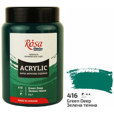 Farba akrylowa Rosa Studio Green Deep 400 ml 416 Farba akrylowa Rosa Studio Green Deep 400 ml 416