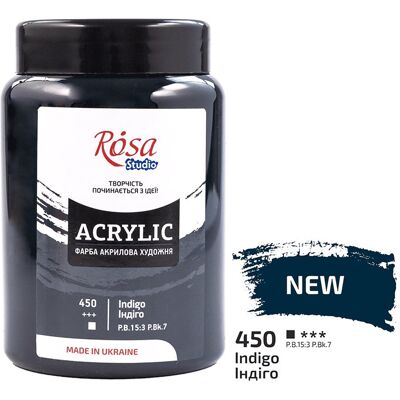 Farba akrylowa Rosa Studio Indigo 400 ml 450 Farba akrylowa Rosa Studio Indigo 400 ml 450