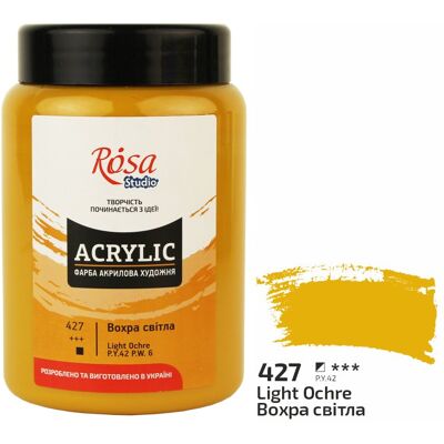 Farba akrylowa Rosa Studio Light Ochre 400 ml 427 Farba akrylowa Rosa Studio Light Ochre 400 ml 427