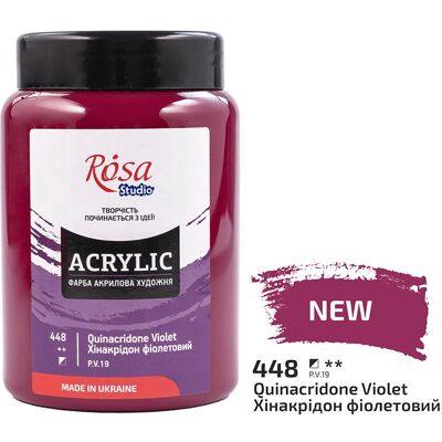 Farba akrylowa Rosa Studio Quinacridone Violet 400 ml 448 Farba akrylowa Rosa Studio Quinacridone Violet 400 ml 448