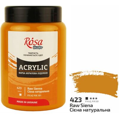 Farba akrylowa Rosa Studio Raw Sienna 400 ml 423 Farba akrylowa Rosa Studio Raw Sienna 400 ml 423