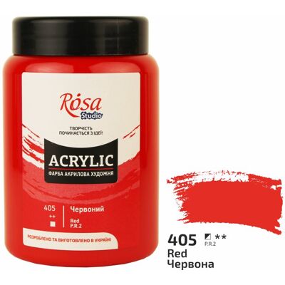 Farba akrylowa Rosa Studio Red 400 ml 405 Farba akrylowa Rosa Studio Red 400 ml 405