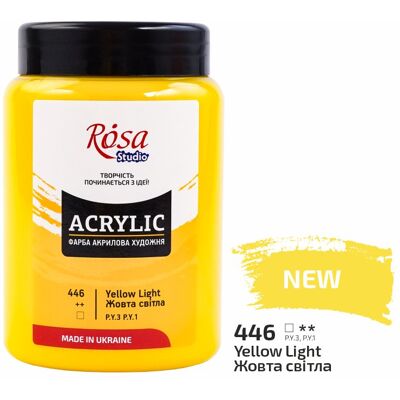 Farba akrylowa Rosa Studio Yellow Light 400 ml 446 Farba akrylowa Rosa Studio Yellow Light 400 ml 446