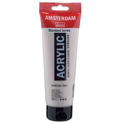 Farba akrylowa w tubie - Fiolet perłowy - 821 - Amsterdam - 250ml Farba akrylowa w tubie - Fiolet perłowy - 821 - Amsterdam - 250ml