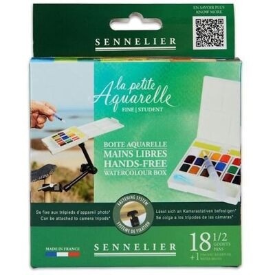 Inny producent Farba akwarelowa - Fine - Pudełko 18 półpanek - Sennelier - La petite aquarelle - Mains libres Inny producent Farba akwarelowa - Fine - Pudełko 18 półpanek - Sennelier - La petite aquarelle - Mains libres