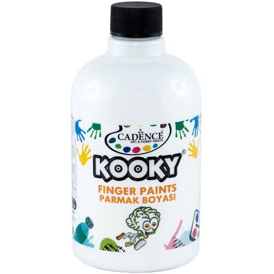 Cadence Farba Do Malowania Palcami, Biała, 500 Ml, Kooky Cadence Farba Do Malowania Palcami, Biała, 500 Ml, Kooky
