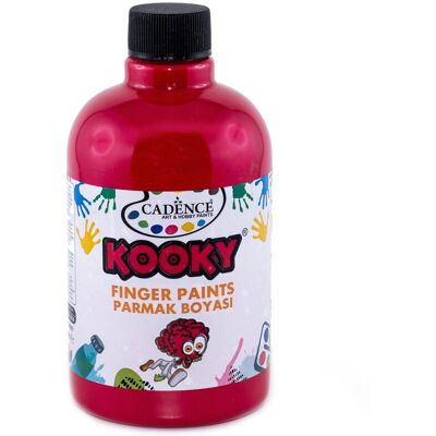 Cadence Farba Do Malowania Palcami, Czerwona, 500 Ml, Kooky Cadence Farba Do Malowania Palcami, Czerwona, 500 Ml, Kooky
