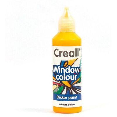 Creall Glass Ciemnożółty Wielokrotnego Użytku Farba na Okna - Farba na Okna Creall Glass Ciemnożółty Wielokrotnego Użytku Farba na Okna - Farba na Okna