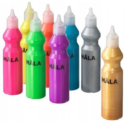 Farba Fluorescencyjna Brokatowa IKEA 8 Sztuk Farba Fluorescencyjna Brokatowa IKEA 8 Sztuk