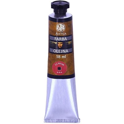 Farba olejna Astra Artea tuba 18ml - kadmium czerwony ciemny Farba olejna Astra Artea tuba 18ml - kadmium czerwony ciemny