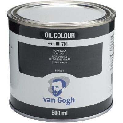 Talens Farba olejna, Van Gogh, 701 Ivory Black, 500 ml Talens Farba olejna, Van Gogh, 701 Ivory Black, 500 ml
