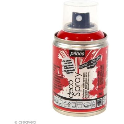 PEBEO Farba - Pébéo - DecoSpray - Czerwony błyszczący - 100 ml - do kreatywnych hobby PEBEO Farba - Pébéo - DecoSpray - Czerwony błyszczący - 100 ml - do kreatywnych hobby
