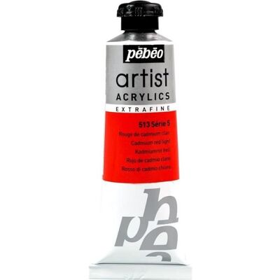 Pebeo Artist Acrylics Extrafein Kadmowy czerwony jasny - 37 ml - Farby akrylowe Pebeo Artist Acrylics Extrafein Kadmowy czerwony jasny - 37 ml - Farby akrylowe