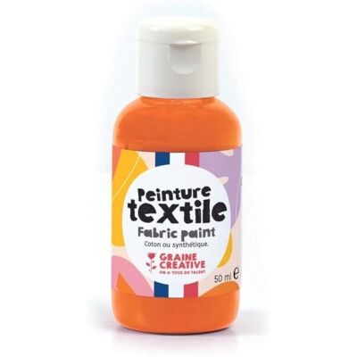 Inny producent Farba tekstylna 50 ml - pomarańczowa Inny producent Farba tekstylna 50 ml - pomarańczowa