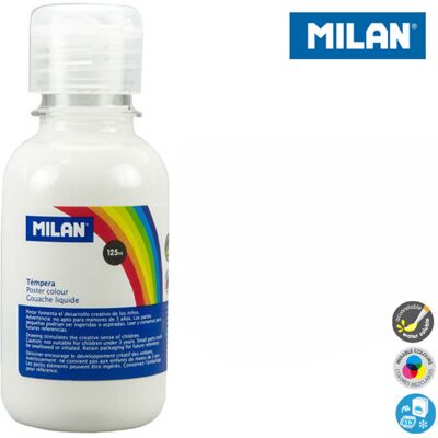 Milan Farba tempera biała 125 ml Milan Farba tempera biała 125 ml