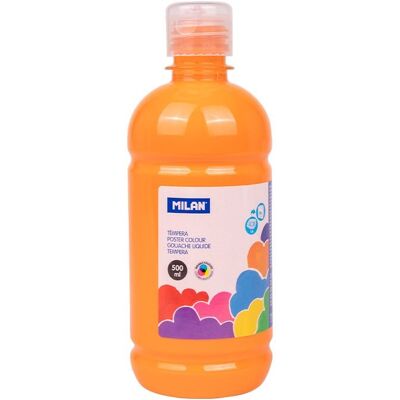 Milan Farba Tempera, Butelka 500 Ml, Pomarańczowa Milan Farba Tempera, Butelka 500 Ml, Pomarańczowa
