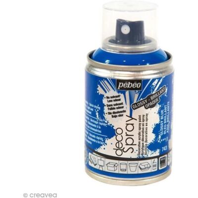 PEBEO Farba w sprayu DecoSpray 100 ml - Pébéo - Niebieski błyszczący - Farba do rękodzieła PEBEO Farba w sprayu DecoSpray 100 ml - Pébéo - Niebieski błyszczący - Farba do rękodzieła