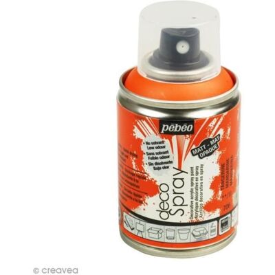 PEBEO Farba w sprayu - Pébéo - DecoSpray - Pomarańczowy mandarynkowy - 100 ml - do rękodzieła PEBEO Farba w sprayu - Pébéo - DecoSpray - Pomarańczowy mandarynkowy - 100 ml - do rękodzieła