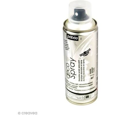 PEBEO Farba w sprayu - Pébéo - DecoSpray - Srebrny - 200 ml - Farba do twórczości ręcznej PEBEO Farba w sprayu - Pébéo - DecoSpray - Srebrny - 200 ml - Farba do twórczości ręcznej