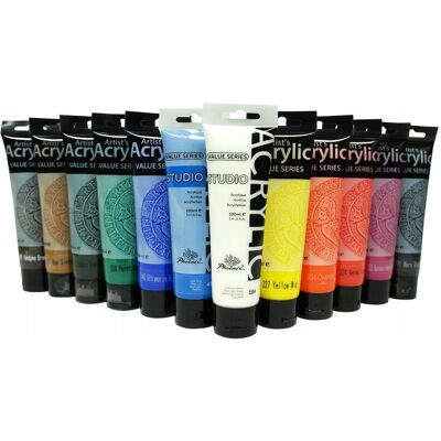 Phoenix Farby Akrylowe Popularne Kolory Zestaw 100 Ml X 12 Phoenix Farby Akrylowe Popularne Kolory Zestaw 100 Ml X 12