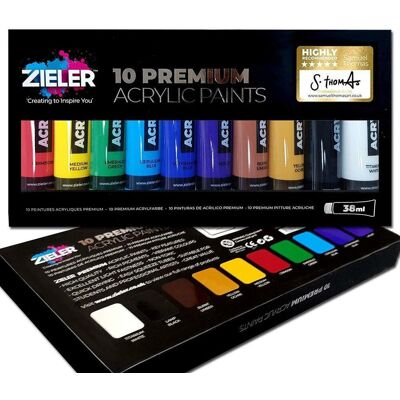 Inny producent Farby Akrylowe Zieler 10 Premium Acrylic 38 Ml X 10 Inny producent Farby Akrylowe Zieler 10 Premium Acrylic 38 Ml X 10