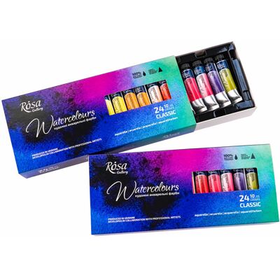 Farby akwarelowe w tubach 24 kolory 10 ml Rosa Gallery Koh-i-noor Farby akwarelowe w tubach 24 kolory 10 ml Rosa Gallery Koh-i-noor