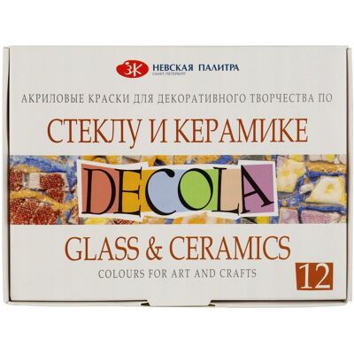 Inny producent Farby do szkła i ceramiki Decola 12 x 20 ml Inny producent Farby do szkła i ceramiki Decola 12 x 20 ml