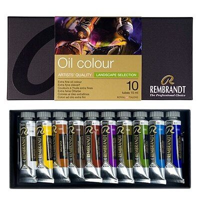 Farby olejne 'Pejzaż' Talens Rembrandt, 10 x 15 ml Farby olejne 'Pejzaż' Talens Rembrandt, 10 x 15 ml