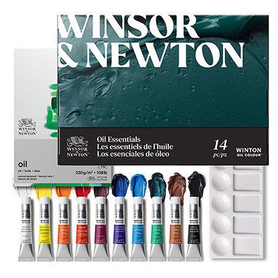 Winsor & Newton Farby olejne Winton Oils Essentials W&N,; 10 x 12 ml + akcesoria Winsor & Newton Farby olejne Winton Oils Essentials W&N,; 10 x 12 ml + akcesoria