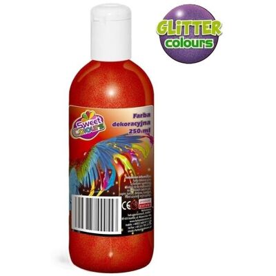 Inny producent Farby plakatowe brokatowe 6 szt. 250 ml Inny producent Farby plakatowe brokatowe 6 szt. 250 ml