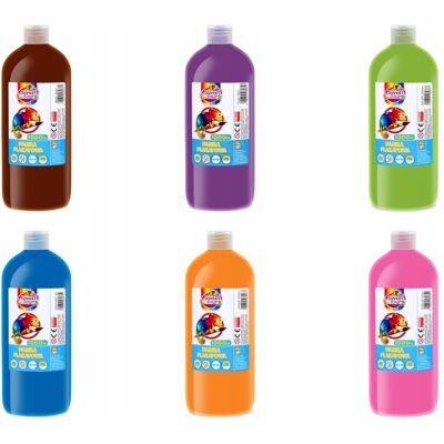 Inny producent Farby plakatowe Otocki Sweet Colours 6 x 1000 ml – zestaw intensywnych kolorów, butelki 1 l (FP1000MIXB) Inny producent Farby plakatowe Otocki Sweet Colours 6 x 1000 ml – zestaw intensywnych kolorów, butelki 1 l (FP1000MIXB)
