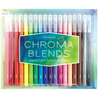 Ooly Flamastry akwarelowe Chroma Blends, 18 kolorów Ooly Flamastry akwarelowe Chroma Blends, 18 kolorów