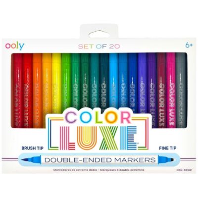 Flamastry i cienkopisy dwustronne Ooly Color Luxe 20 szt. Flamastry i cienkopisy dwustronne Ooly Color Luxe 20 szt.
