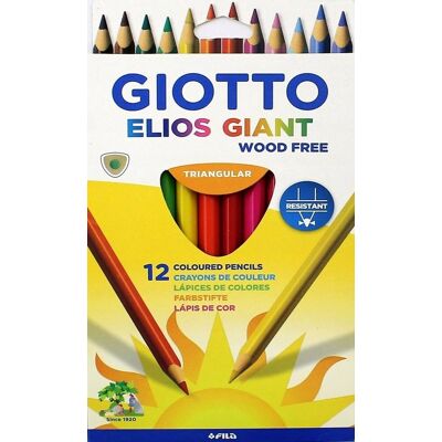 Giotto kredki ołówkowe jumbo trójkątne 12 kol 2215 Giotto kredki ołówkowe jumbo trójkątne 12 kol 2215
