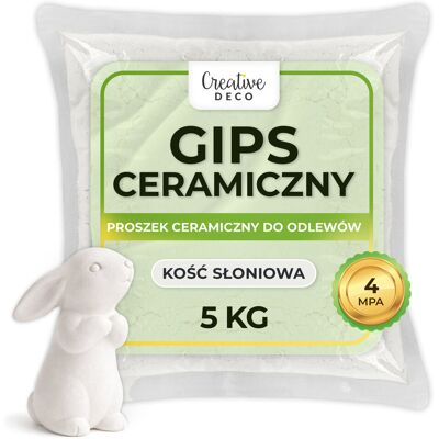 Creative Gips ceramiczny w kolorze kości słoniowej do odlewów rękodzieła 4Mpa 5kg Creative Gips ceramiczny w kolorze kości słoniowej do odlewów rękodzieła 4Mpa 5kg