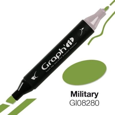 Inny producent Graph'it 8280 Wojskowy marker alkoholowy - Graph it Green Inny producent Graph'it 8280 Wojskowy marker alkoholowy - Graph it Green