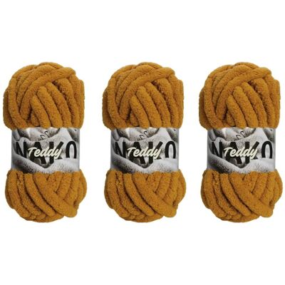 Gruba Włóczka Na Koc Nako Teddy 13943 Musztardowy - Pakiet 3 X (200gr/22mt) Gruba Włóczka Na Koc Nako Teddy 13943 Musztardowy - Pakiet 3 X (200gr/22mt)
