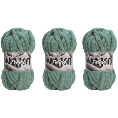 Gruba Włóczka Na Koc Nako Teddy 13944 Miętowy - Pakiet 3 X (200gr/22mt) Gruba Włóczka Na Koc Nako Teddy 13944 Miętowy - Pakiet 3 X (200gr/22mt)