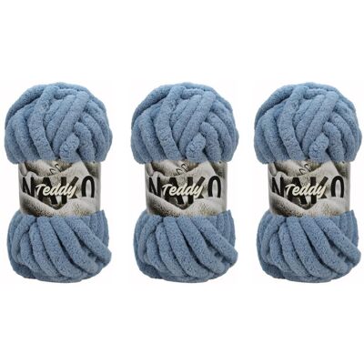 Gruba Włóczka Na Koc Nako Teddy 13946 Jasny Jeansowy - Pakiet 3 X (200gr/22mt) Gruba Włóczka Na Koc Nako Teddy 13946 Jasny Jeansowy - Pakiet 3 X (200gr/22mt)