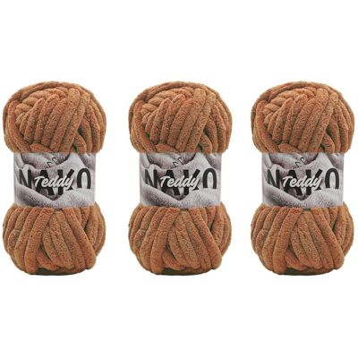 Gruba Włóczka Na Koc Nako Teddy 14220 Karmelowy - Pakiet 3 X (200gr/22mt) Gruba Włóczka Na Koc Nako Teddy 14220 Karmelowy - Pakiet 3 X (200gr/22mt)