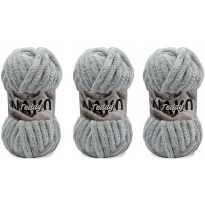 Gruba Włóczka Na Koc Nako Teddy 14226 Jasny Szary - Pakiet 3 X (200gr/22mt) Gruba Włóczka Na Koc Nako Teddy 14226 Jasny Szary - Pakiet 3 X (200gr/22mt)