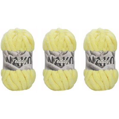 Gruba Włóczka Na Koc Nako Teddy 1735 Cytrynowy - Pakiet 3 X (200gr/22mt) Gruba Włóczka Na Koc Nako Teddy 1735 Cytrynowy - Pakiet 3 X (200gr/22mt)