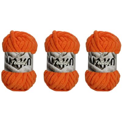 Gruba Włóczka Na Koc Nako Teddy 3314 Soczysty Pomarańczowy - Pakiet 3 X (200gr/22mt) Gruba Włóczka Na Koc Nako Teddy 3314 Soczysty Pomarańczowy - Pakiet 3 X (200gr/22mt)